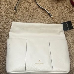 White vegan leather Nanette Lenore bag. Never used.